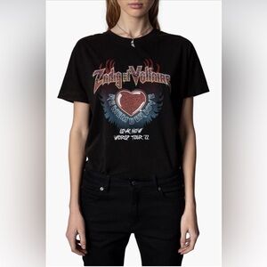 Zadig & Voltaire Black Cotton T-Shirt